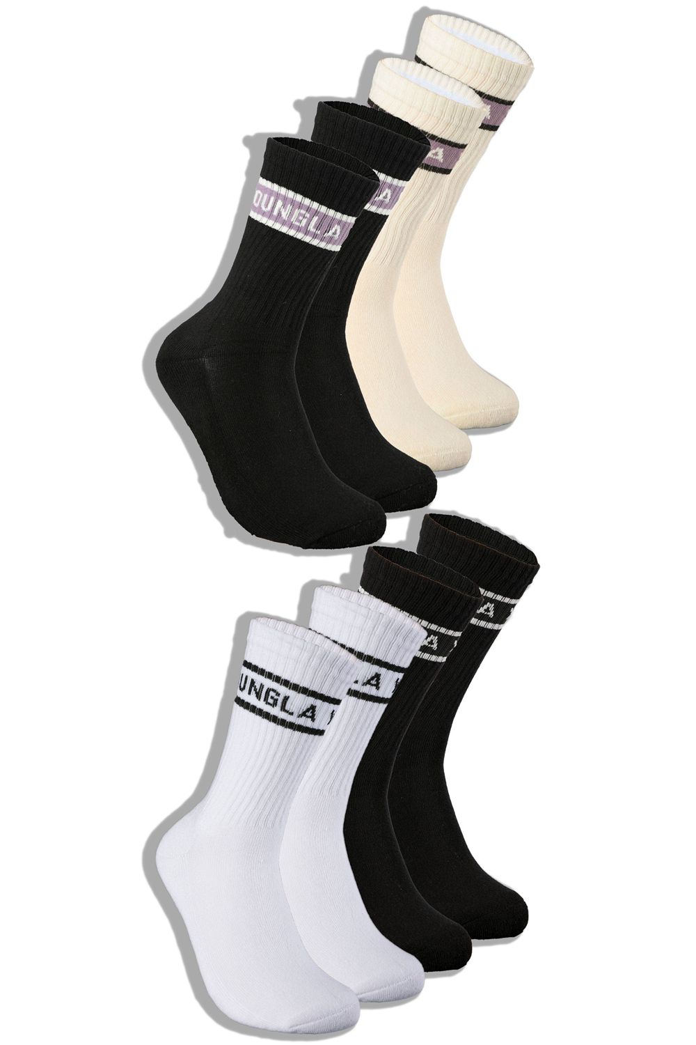 Young LA 712 High Top Socks 4-Pack Multicolor Canada | AGOZ-63821