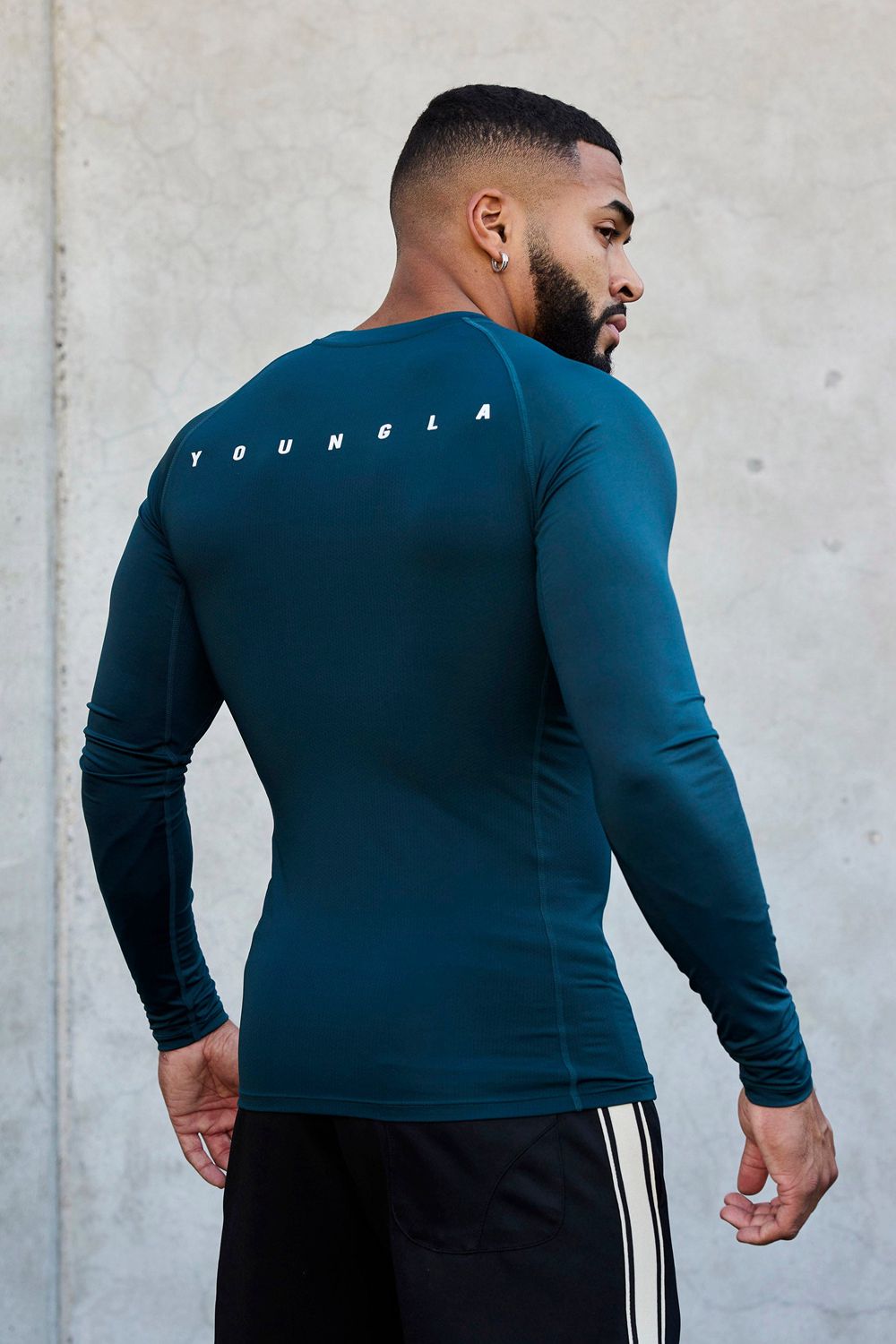 Young LA 802 - Speed Compression Longsleeves Teal Canada | BKGC-35867