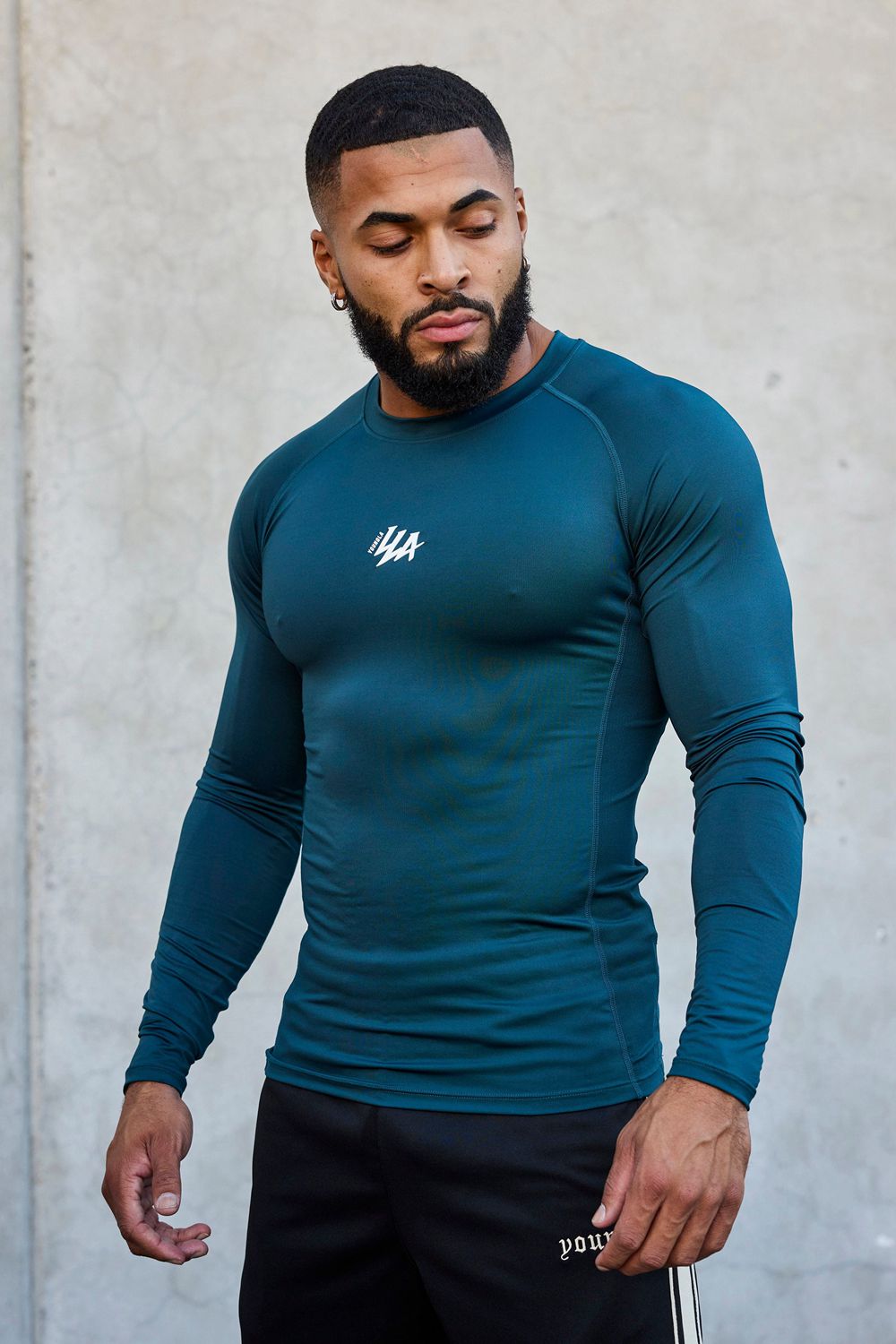 Young LA 802 - Speed Compression Longsleeves Teal Canada | BKGC-35867