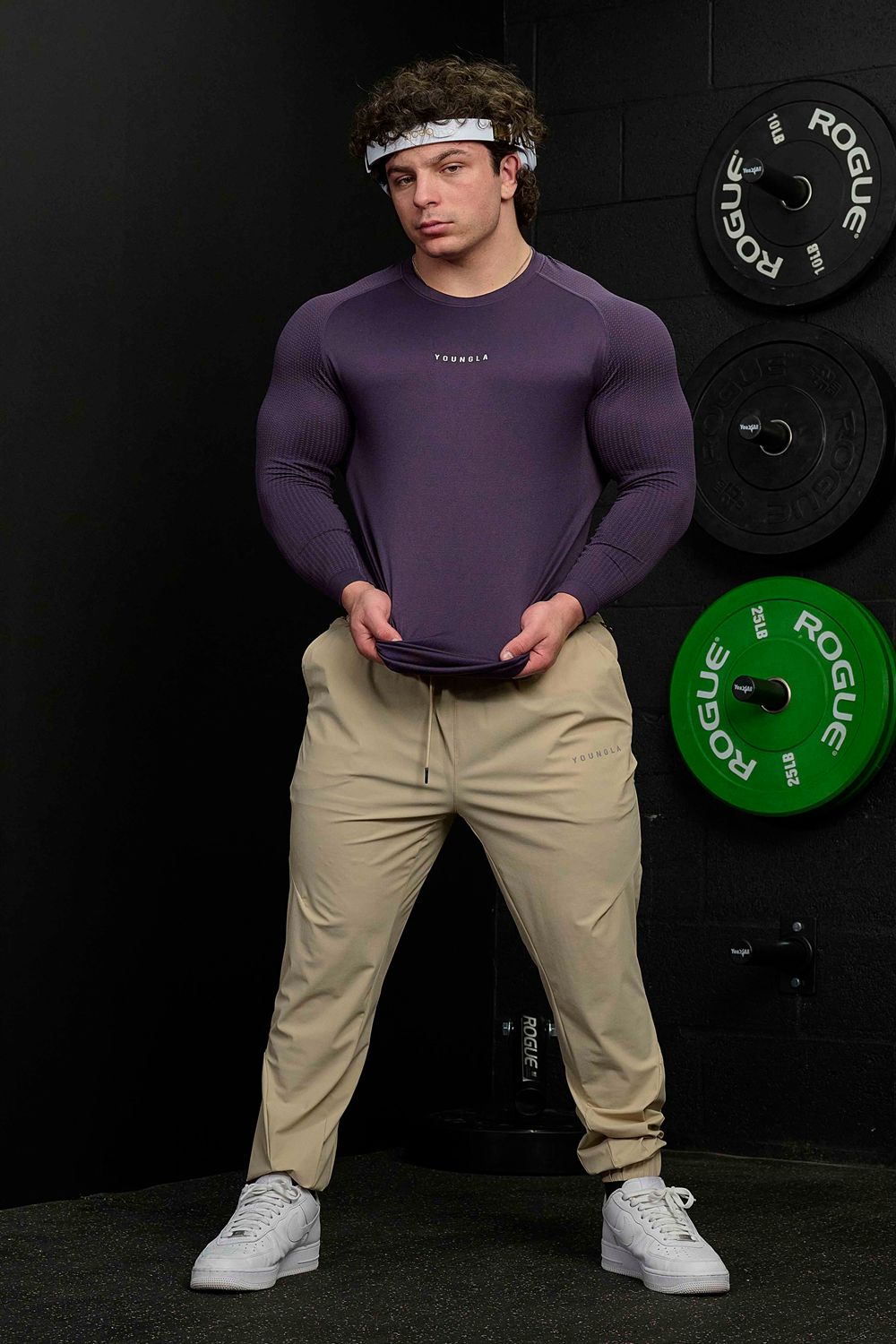 Young LA 823 New Gen Compression Longsleeves Purple Canada | PWLA-69852