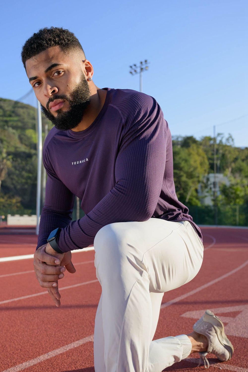 Young LA 823 New Gen Compression Longsleeves Purple Canada | PWLA-69852