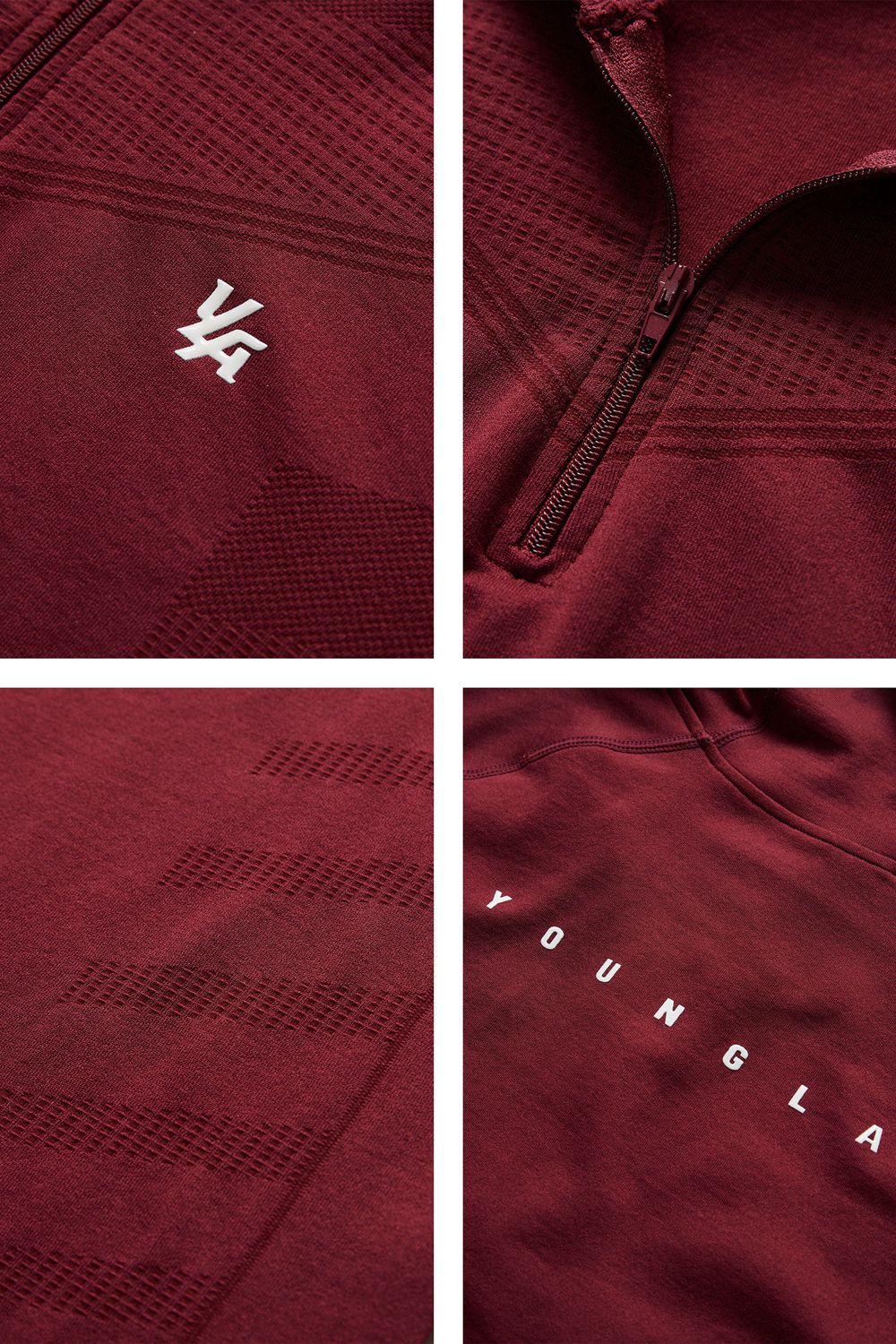 Young LA 832 - Supervillain Compression Hoodies Burgundy Canada | VRYA-75031