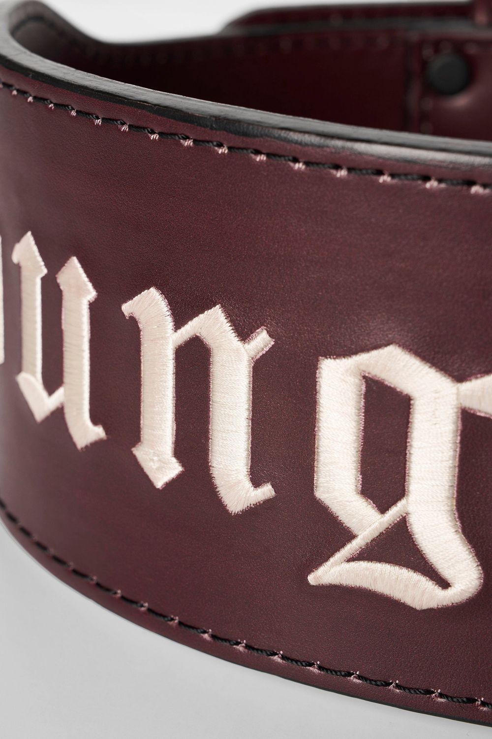 Young LA 902 - 8mm Leather Belts Burgundy Canada | DPEL-95127