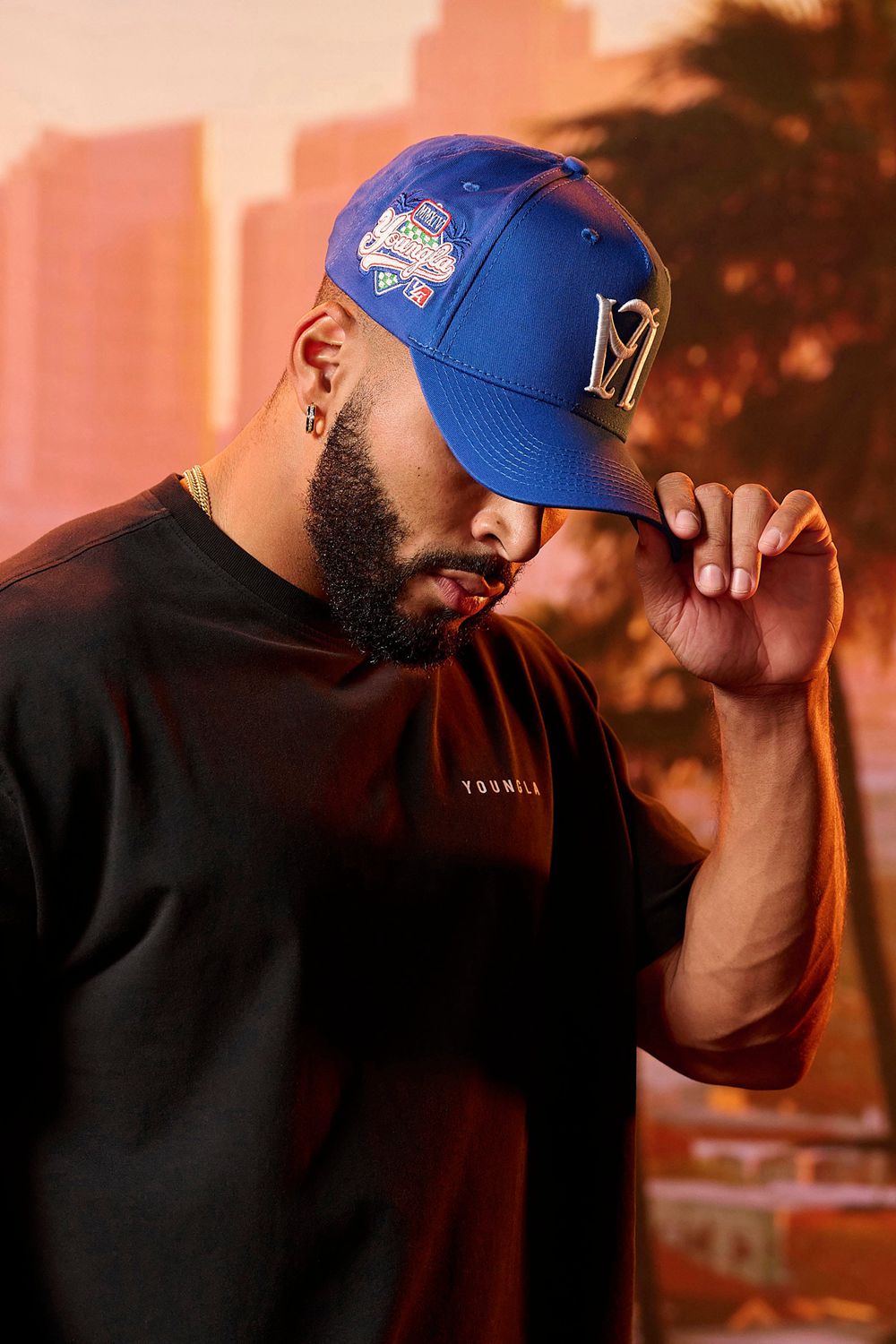 Young LA 919 - La Reversed Hats Blue Canada | YIJW-12803