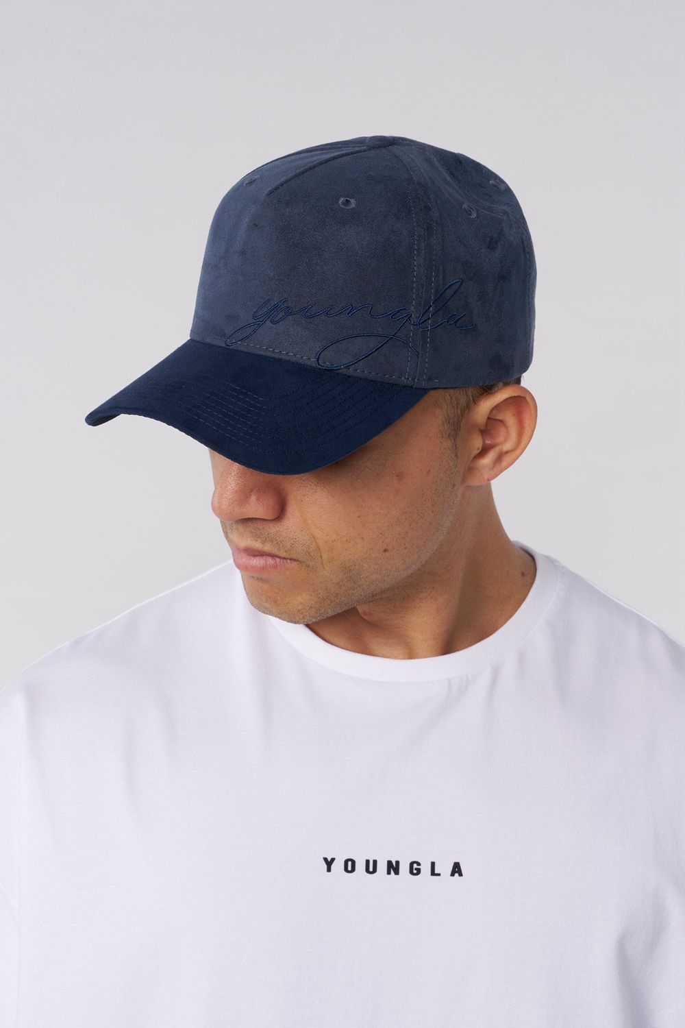 Young LA 937 - Suede Signature Hats Navy Canada | FATH-57062