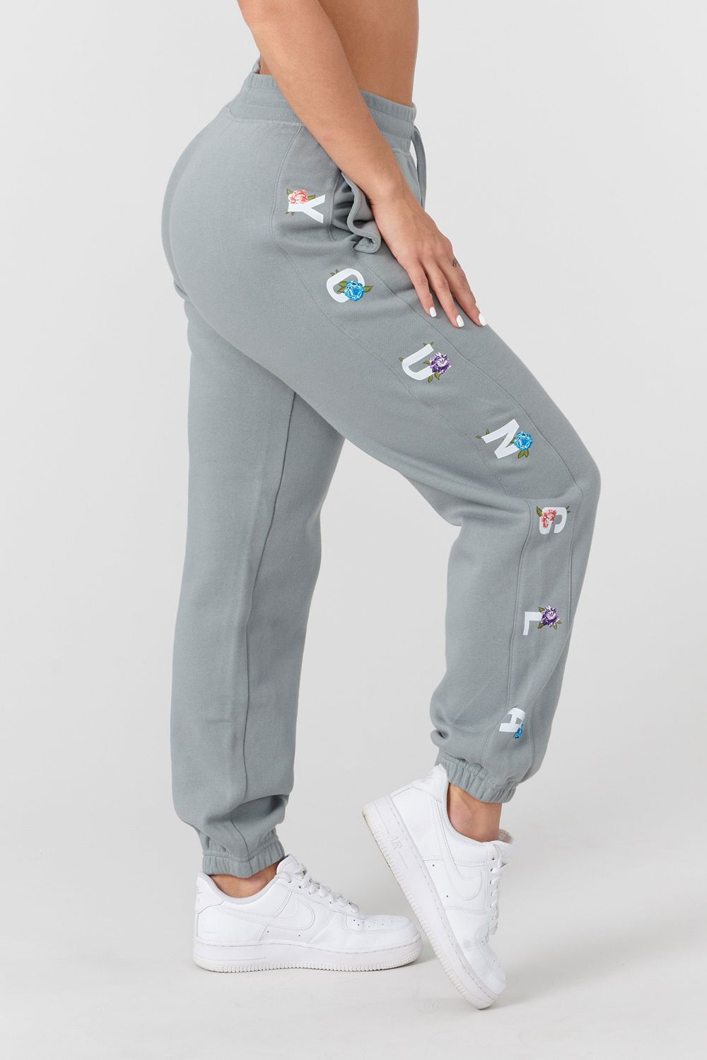 Young LA W203 Winter Bloom Joggers Blue Canada | UHRG-45819