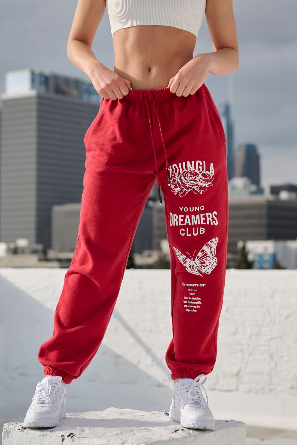 Young LA W211 Dreamers Joggers Red Canada | PSKT-21875