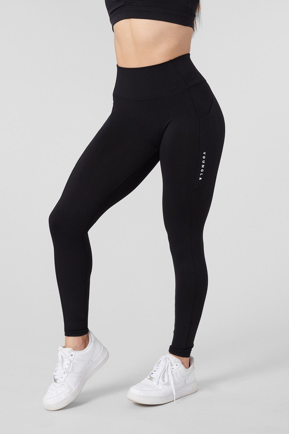 Young LA W214 Power Leggings Black Canada | FICZ-18572