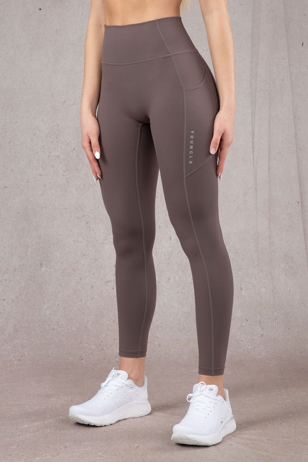 Young LA W214 Power Leggings Brown Canada | GKER-46815