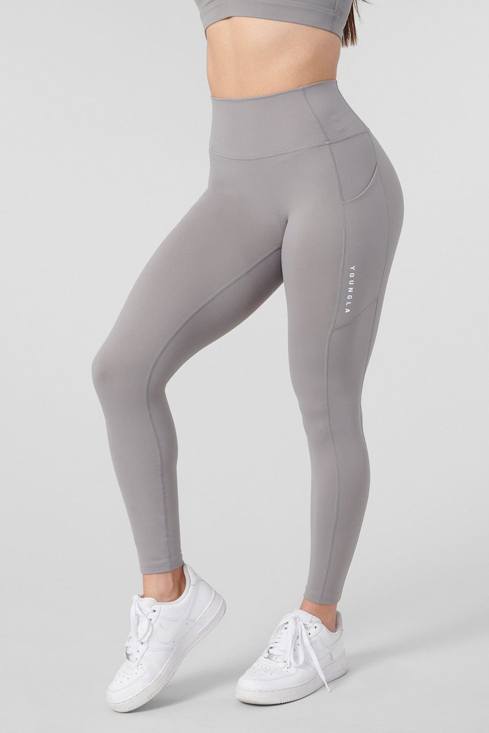 Young LA W214 Power Leggings Grey Canada | VNSH-67308