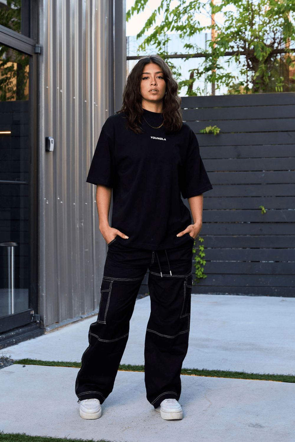 Young LA W225 Streak Cargos Black Canada | PDKQ-59468