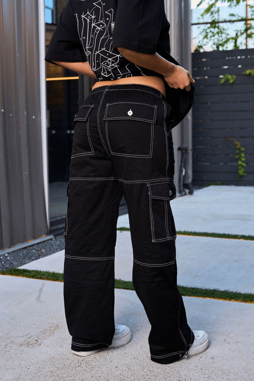 Young LA W225 Streak Cargos Black Canada | PDKQ-59468