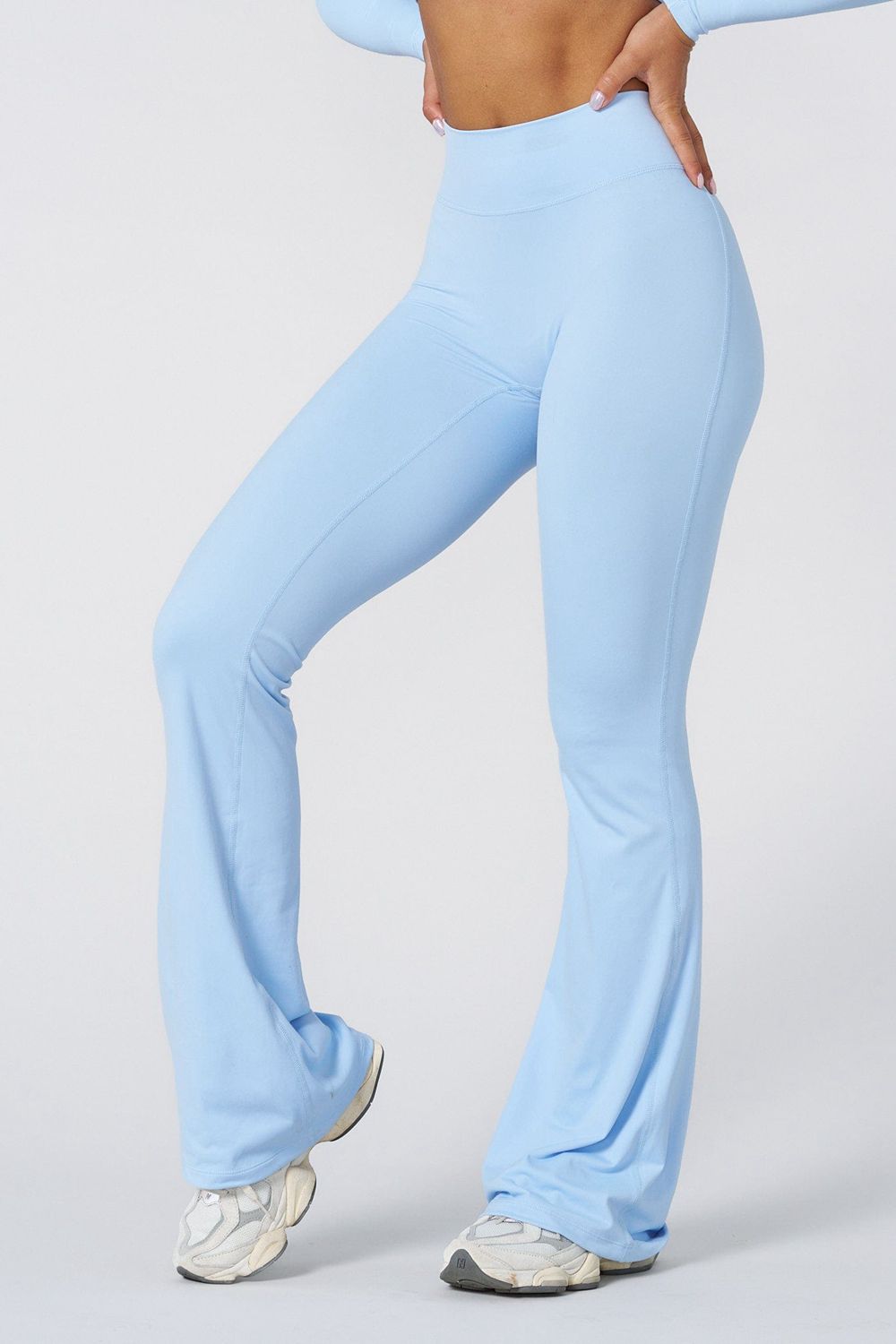 Young LA W227 - Curve Flare Leggings Blue Canada | NMFE-70614