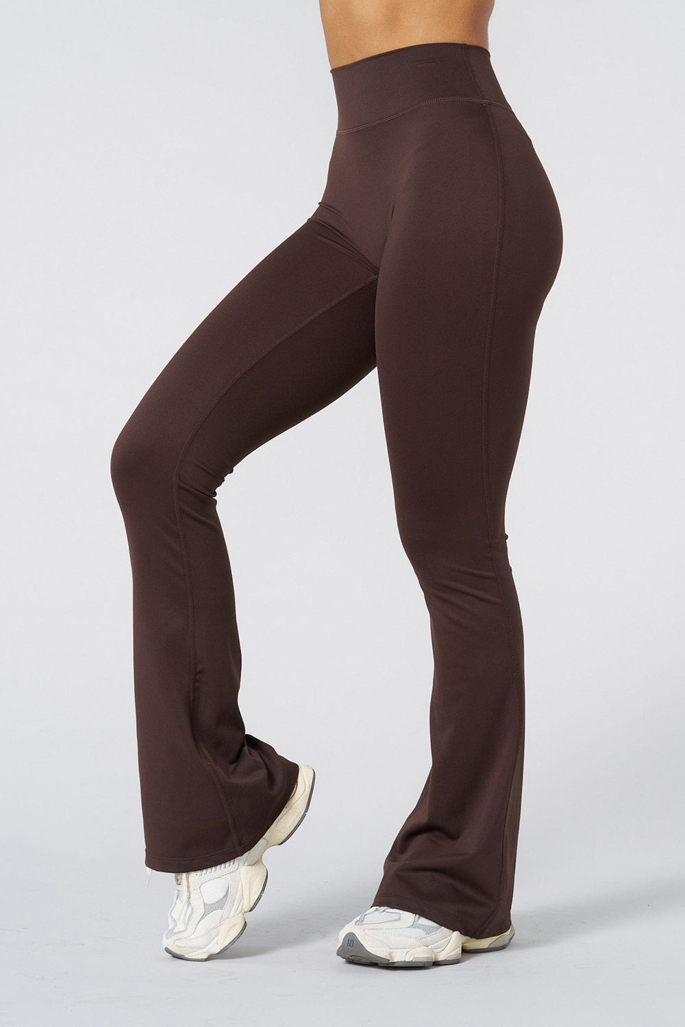 Young LA W227 - Curve Flare Leggings Dark Brown Canada | CAZY-68901