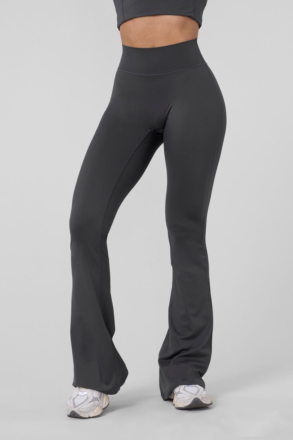 Young LA W227 - Curve Flare Leggings Grey Canada | PYBQ-64510