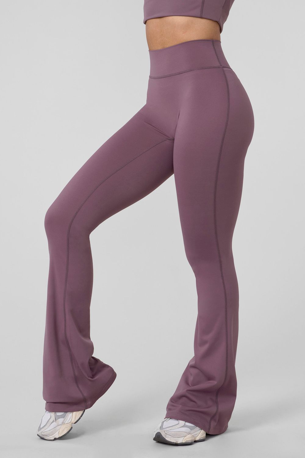 Young LA W227 - Curve Flare Leggings Purple Canada | CSAJ-67502