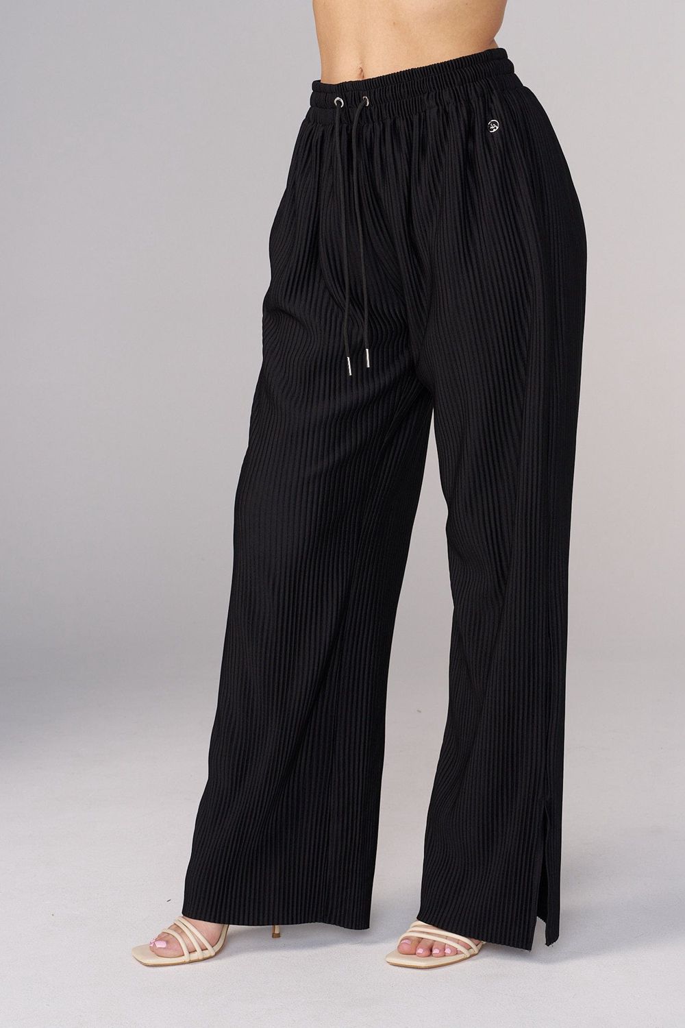 Young LA W244 Aria Pleated Pants Black Canada | KPBJ-07986