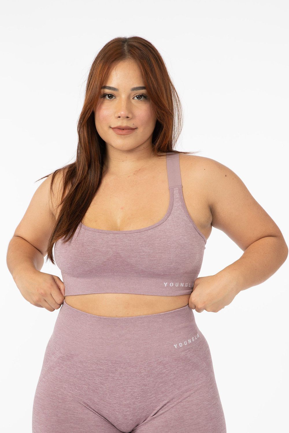 Young LA W308 Seamless Sports Bra Purple Canada | VGFC-52469