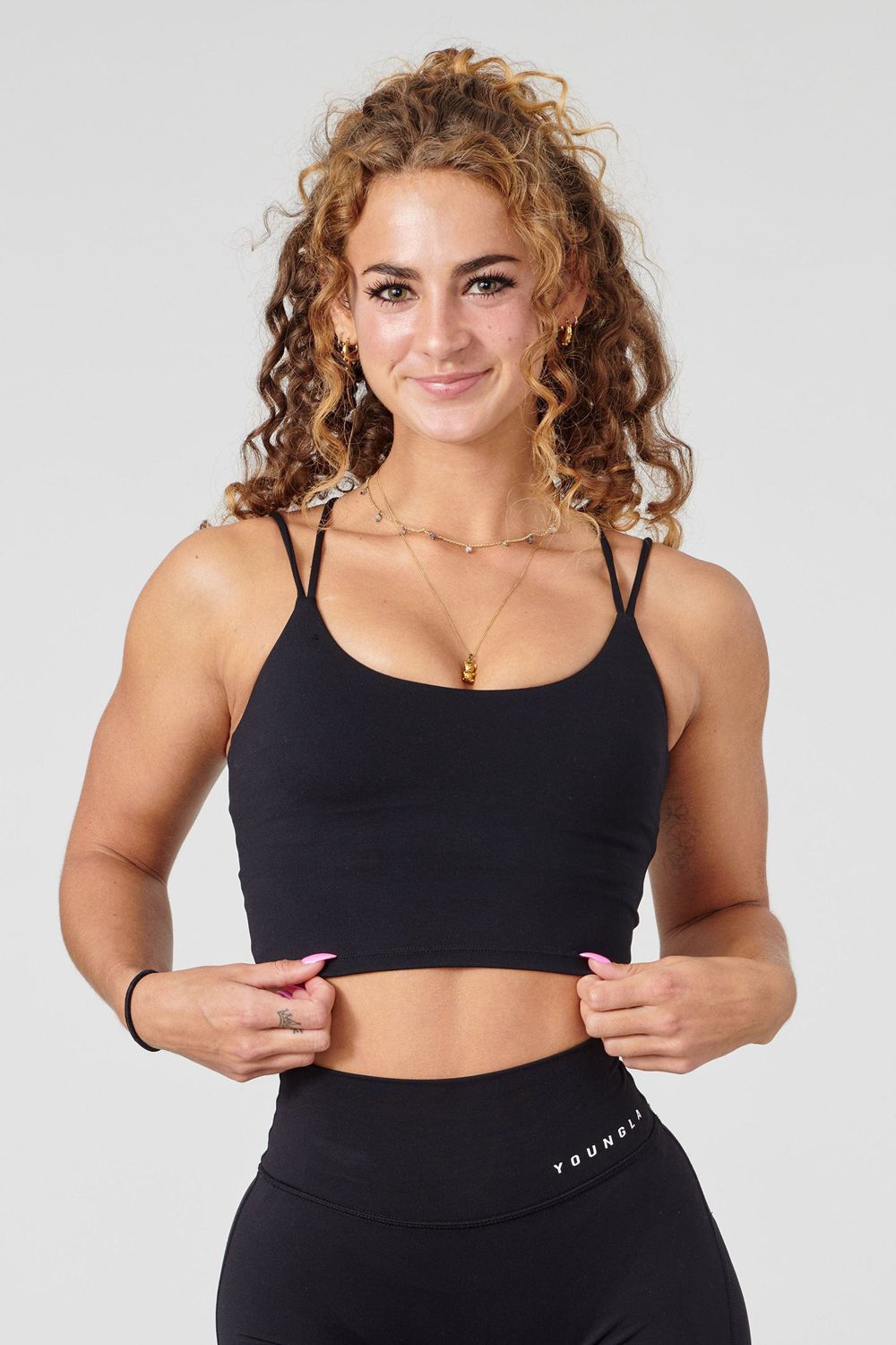 Young LA W310 Progress Sports Bra Black Canada | QCHA-93824