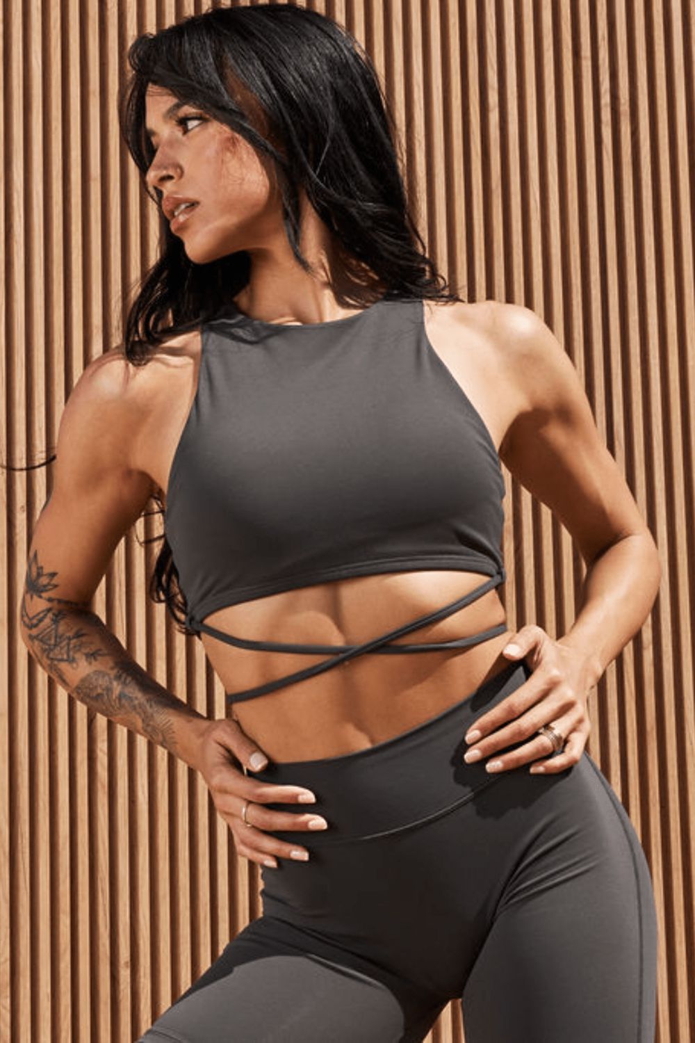 Young LA W334 - Urban Wrap Bra Grey Canada | LWYS-87364