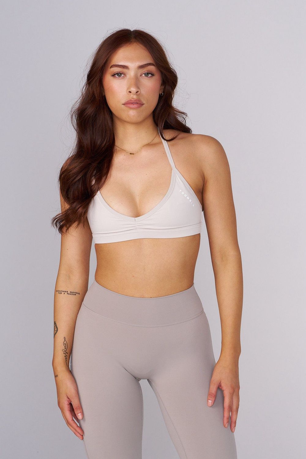 Young LA W335 - Urban V-Neck Bra White Canada | GWNQ-45793