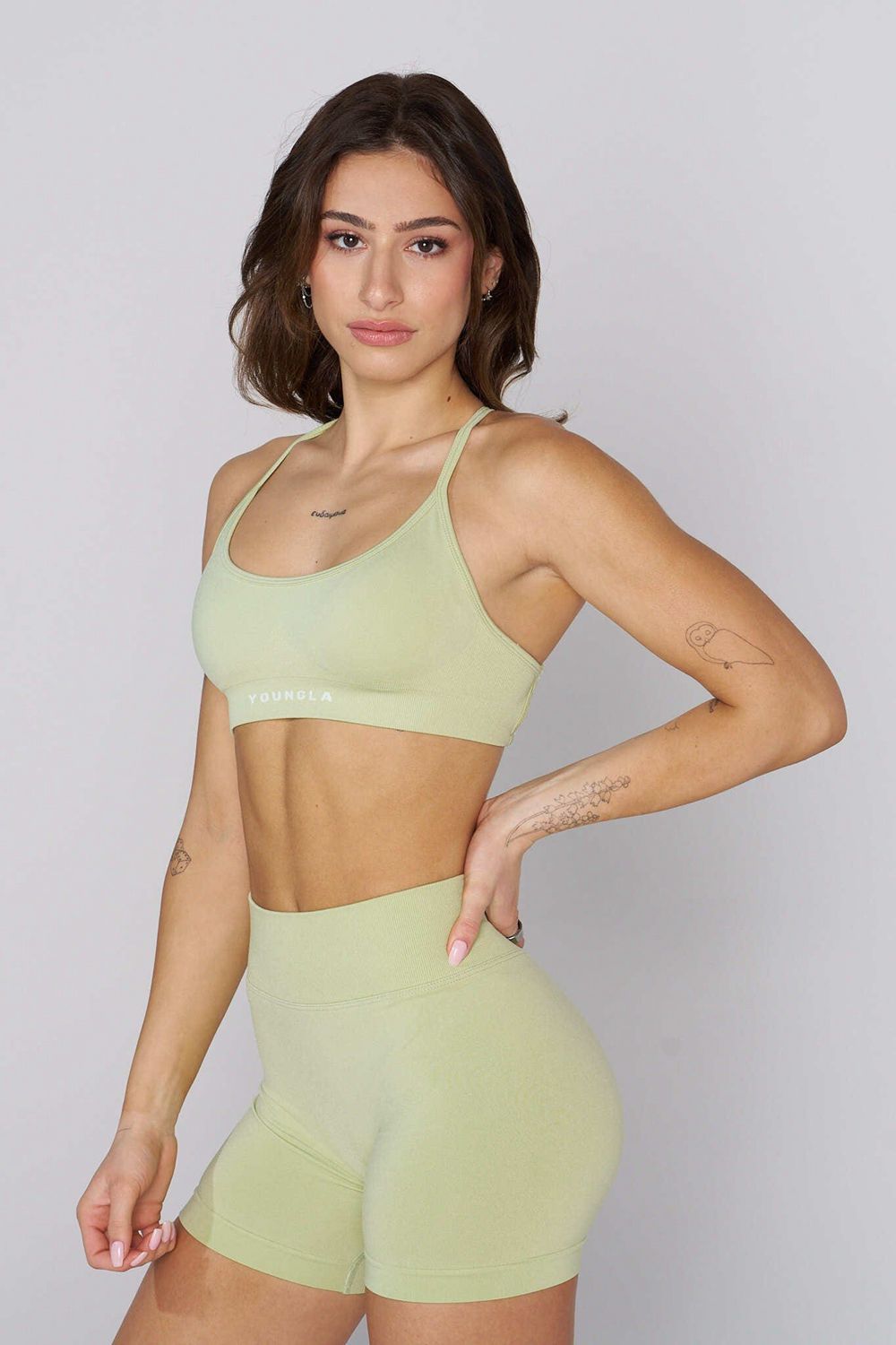 Young LA W338 - Seamless Curve Bra Olive Canada | MZKD-25704