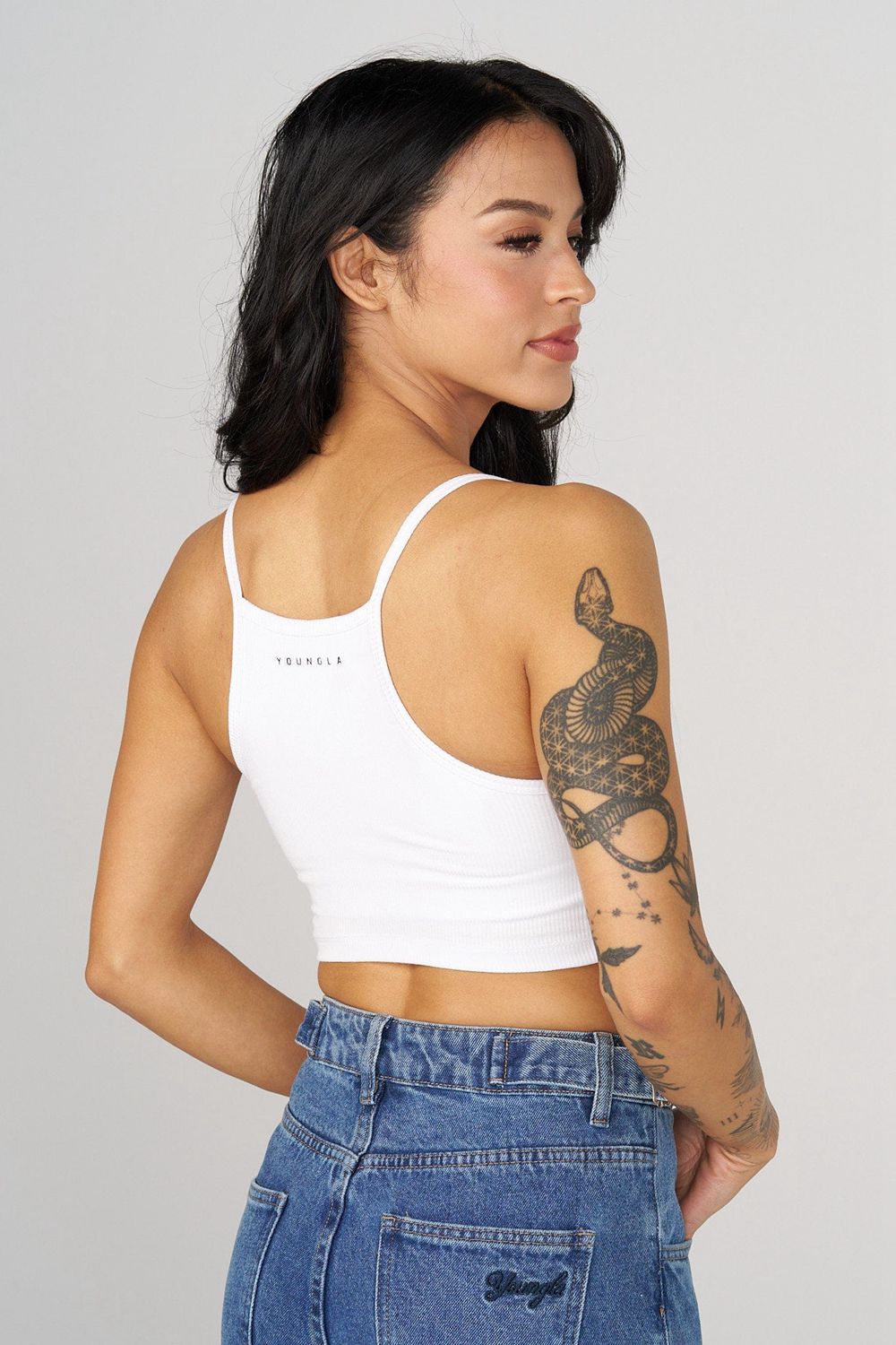 Young LA W348 City Tank White Canada | JYKL-56829