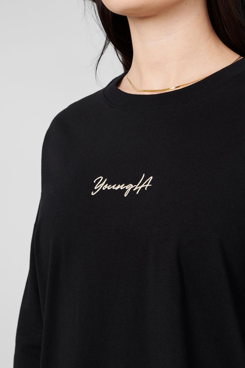 Young LA W416 Retro Long Sleeve Fall 23 Black Canada | EQOP-54830