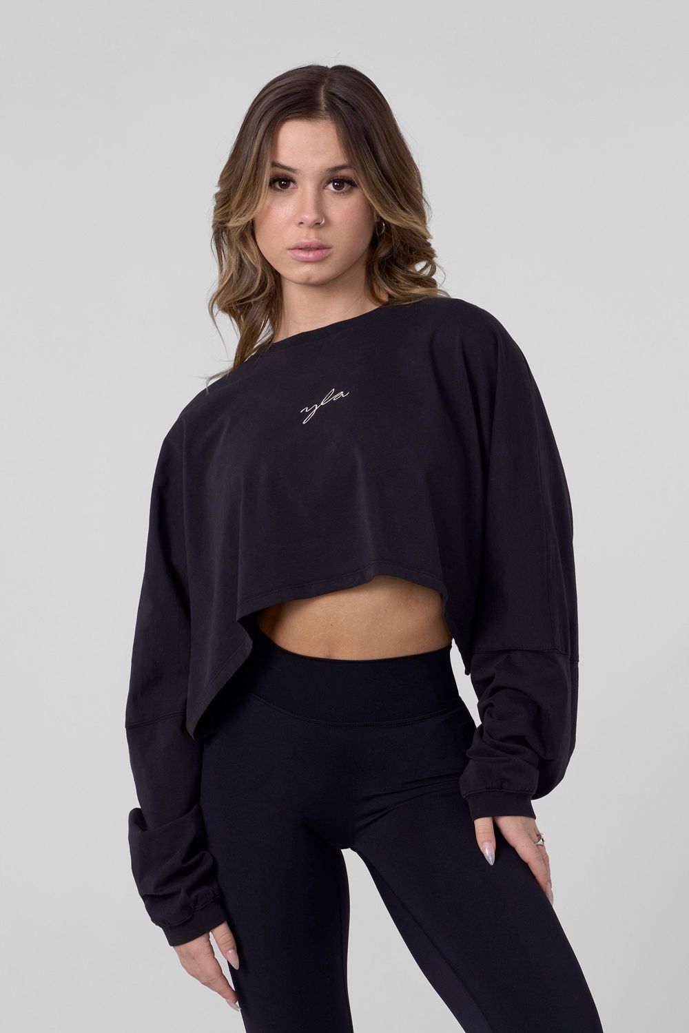 Young LA W434 - Lazyday Longsleeve Top Black Canada | DPTL-45216