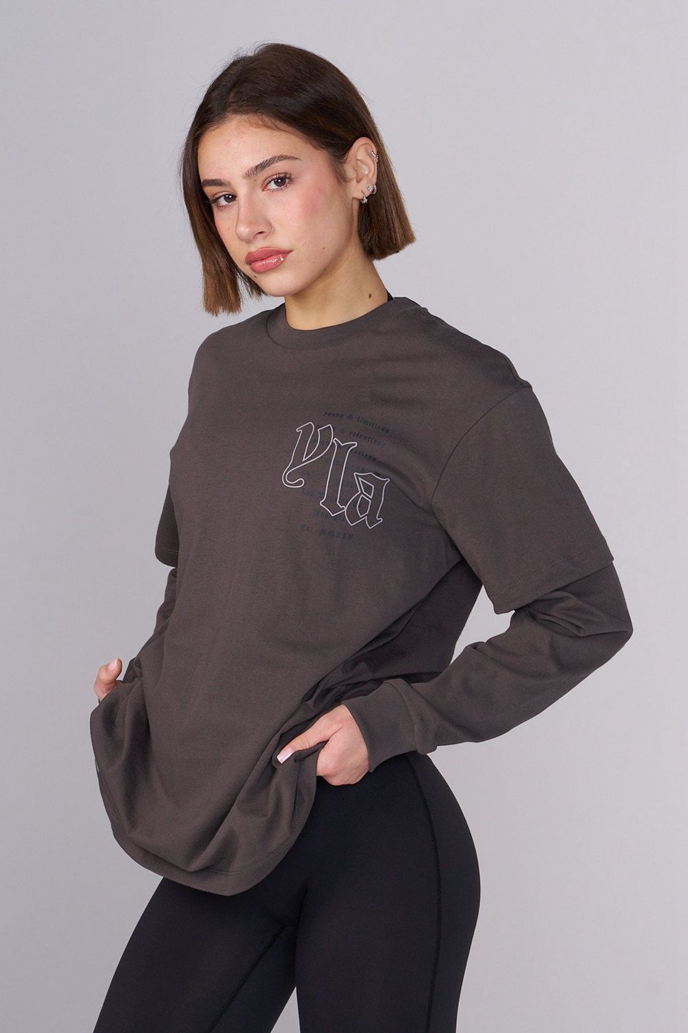 Young LA W437 - Urban Layer Tee Grey Canada | ZGPU-36954