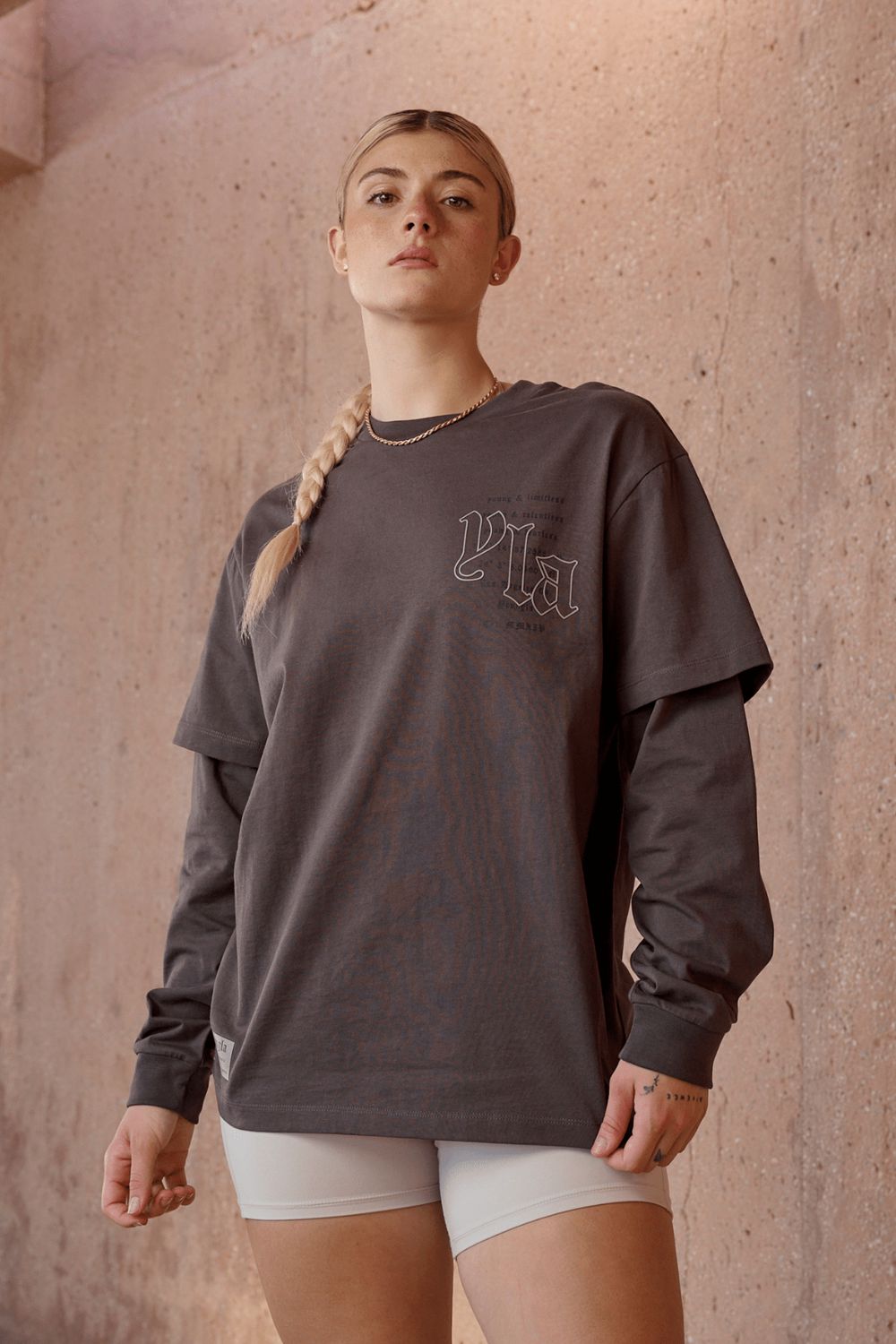 Young LA W437 - Urban Layer Tee Grey Canada | ZGPU-36954