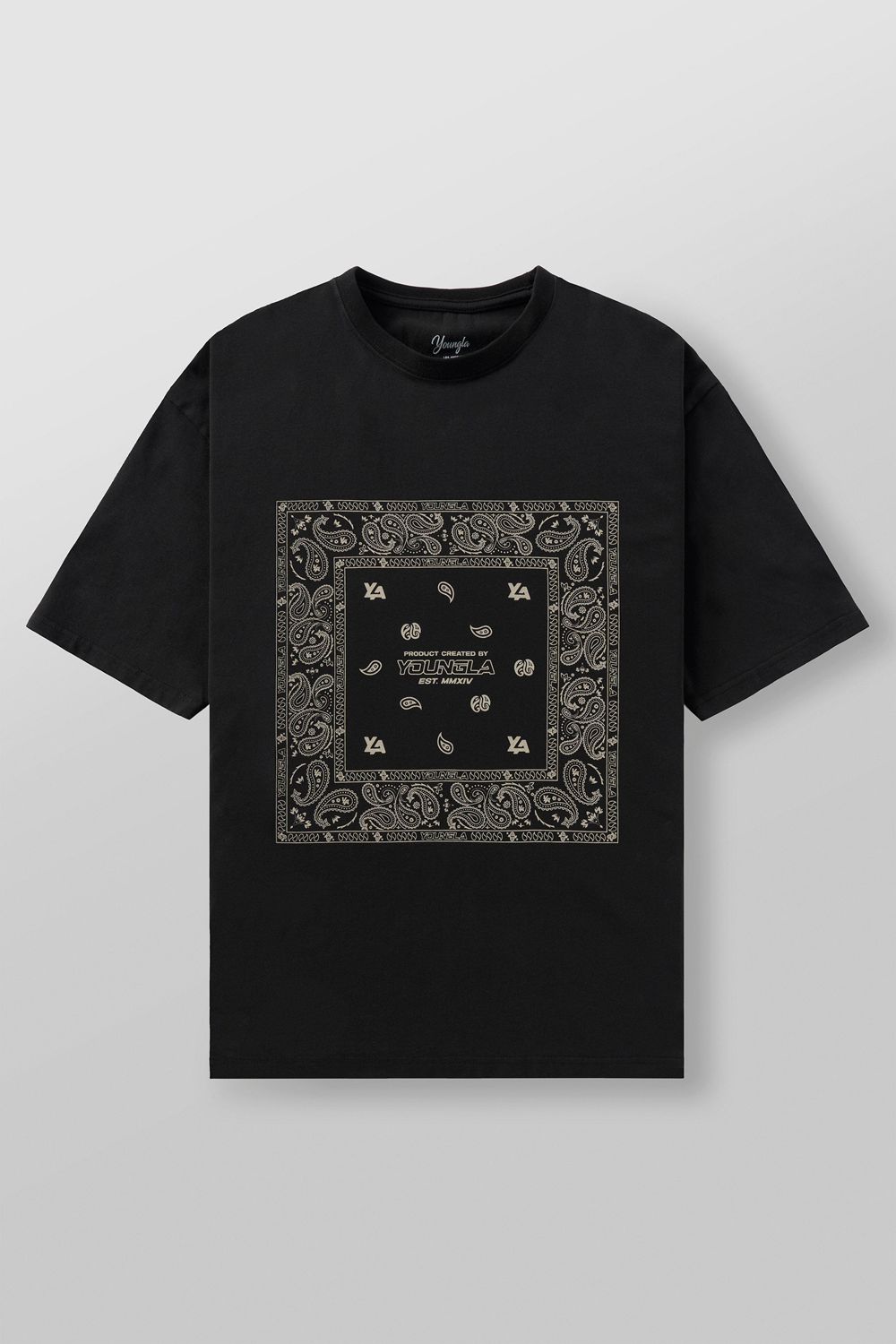 Young LA W448 Bandana Tee Black Canada | MVAR-57109