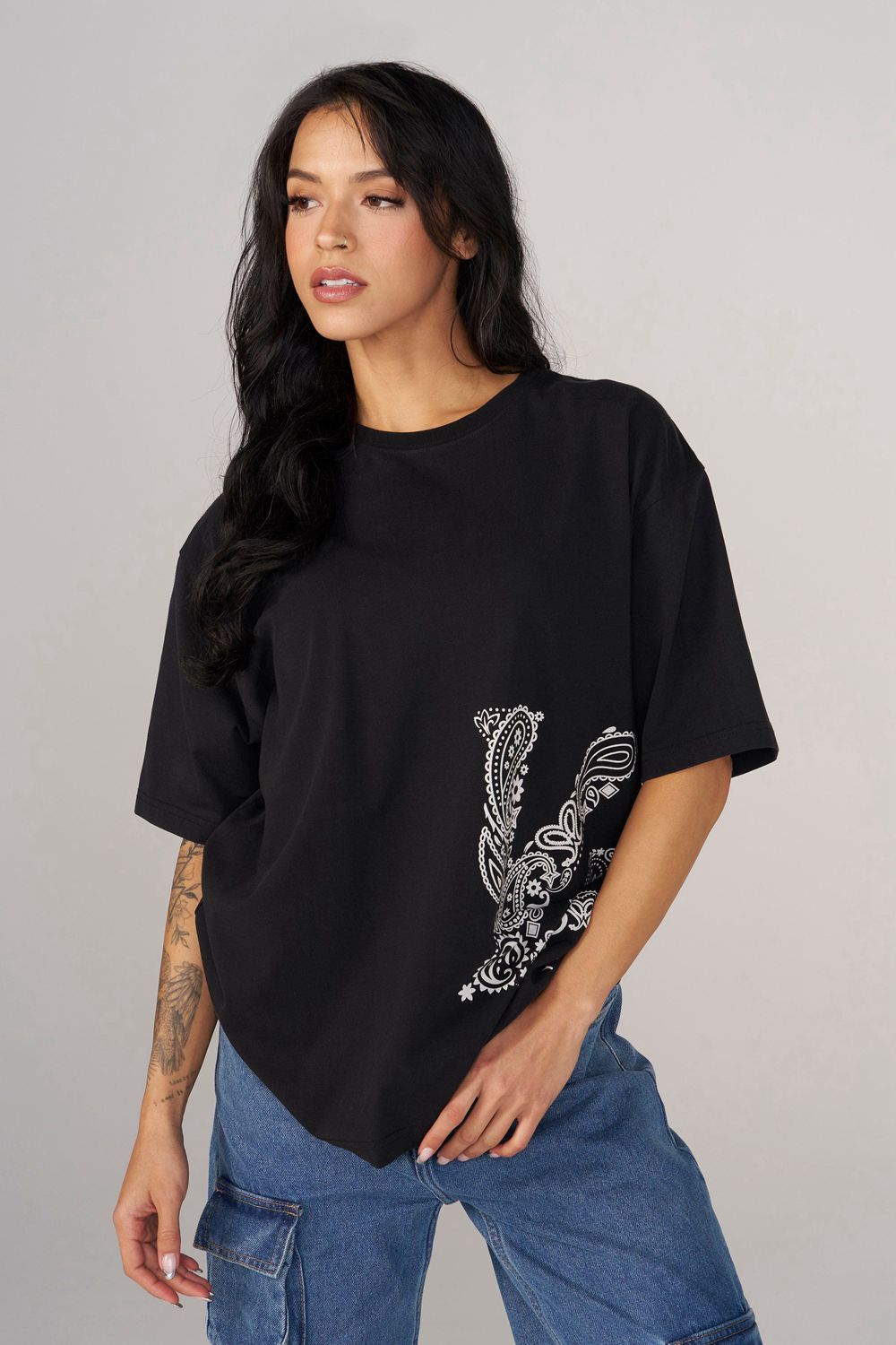 Young LA W448 Bandana Tee Black Canada | TRYK-84520