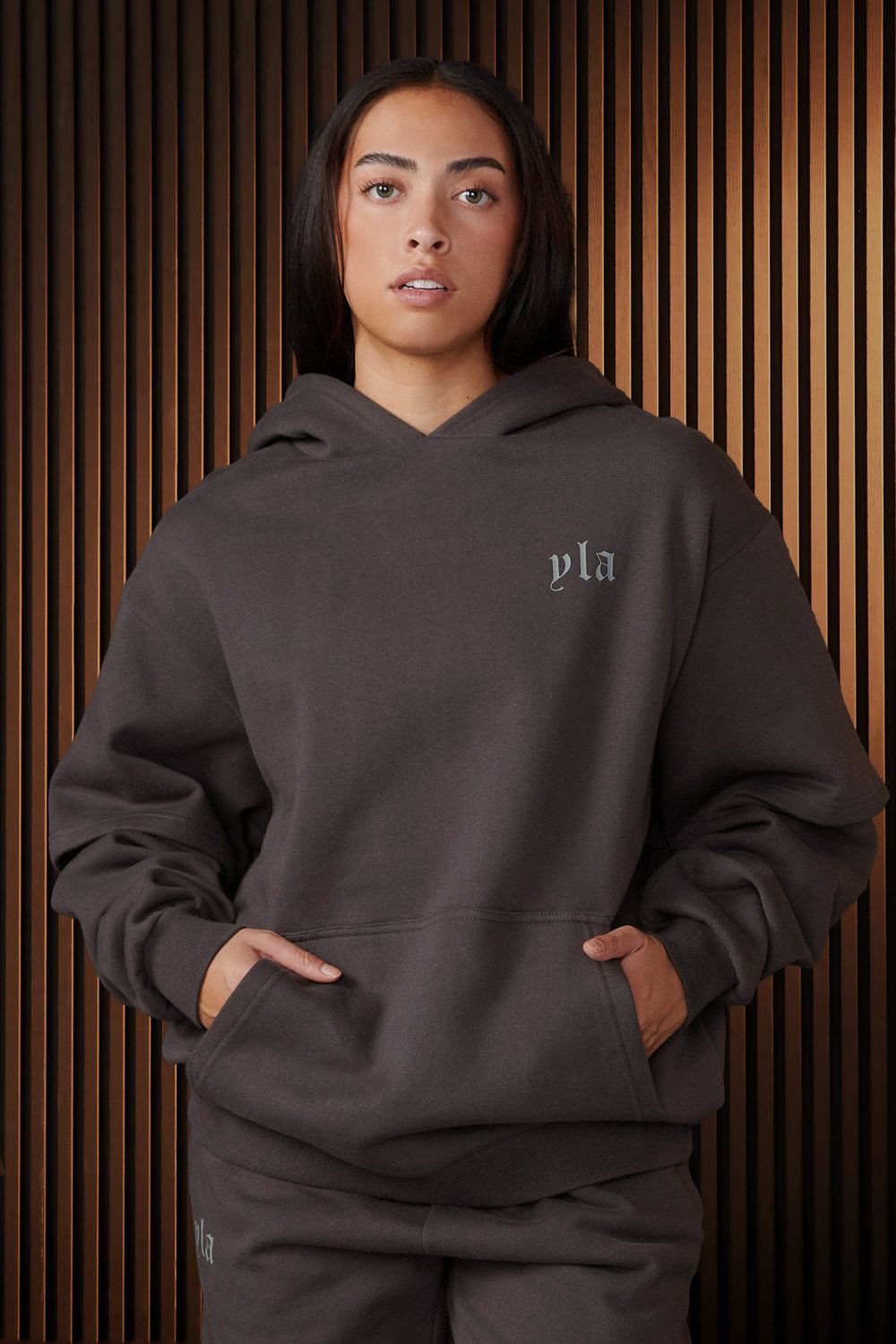 Young LA W520 - Urban Layer Hoodie Dark Grey Canada | LYUF-50931