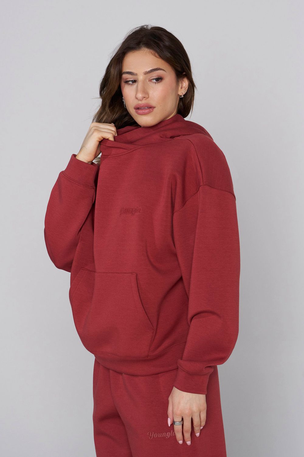 Young LA W534 Scuba Hoodie Red Canada | QFOM-87419