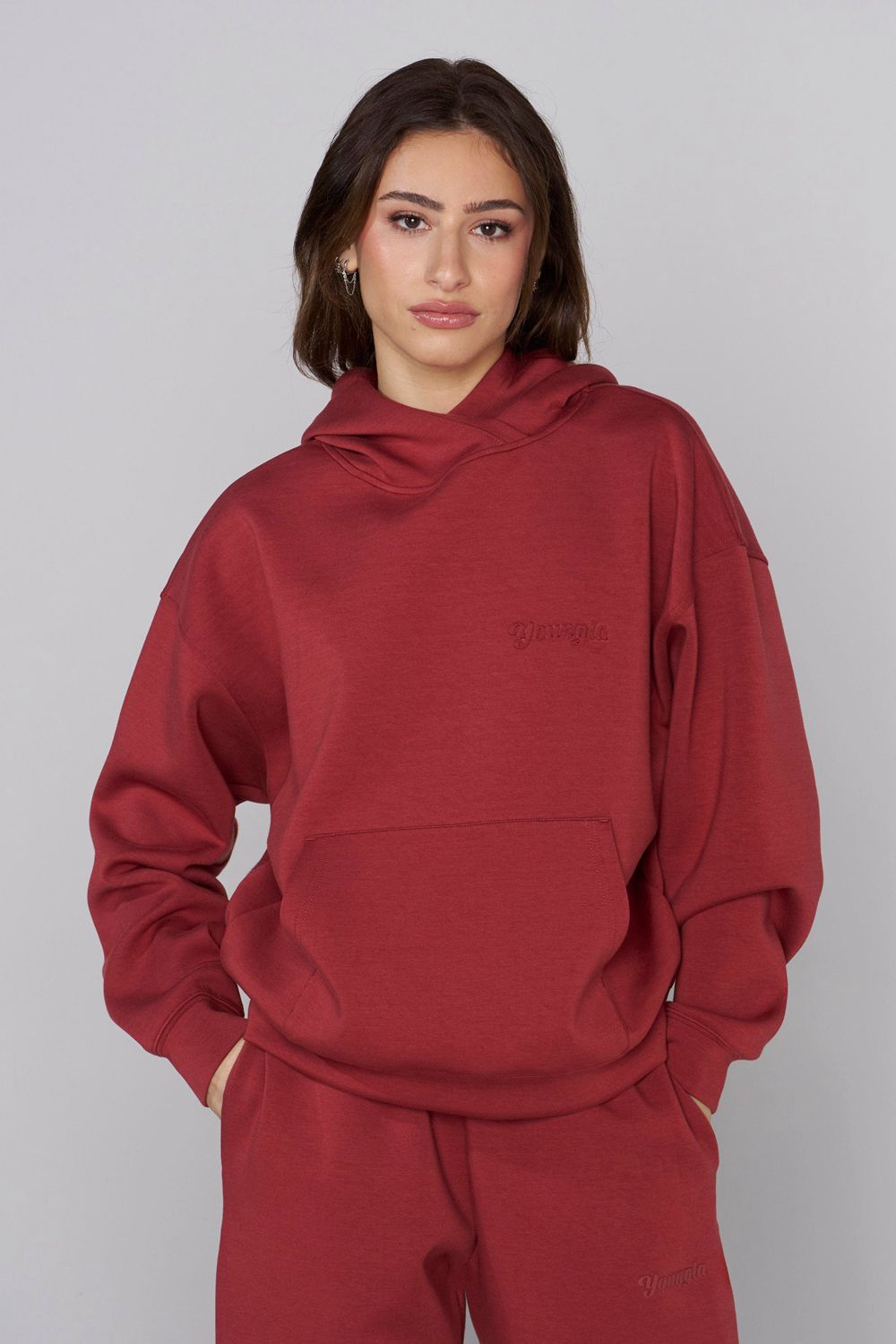 Young LA W534 Scuba Hoodie Red Canada | QFOM-87419